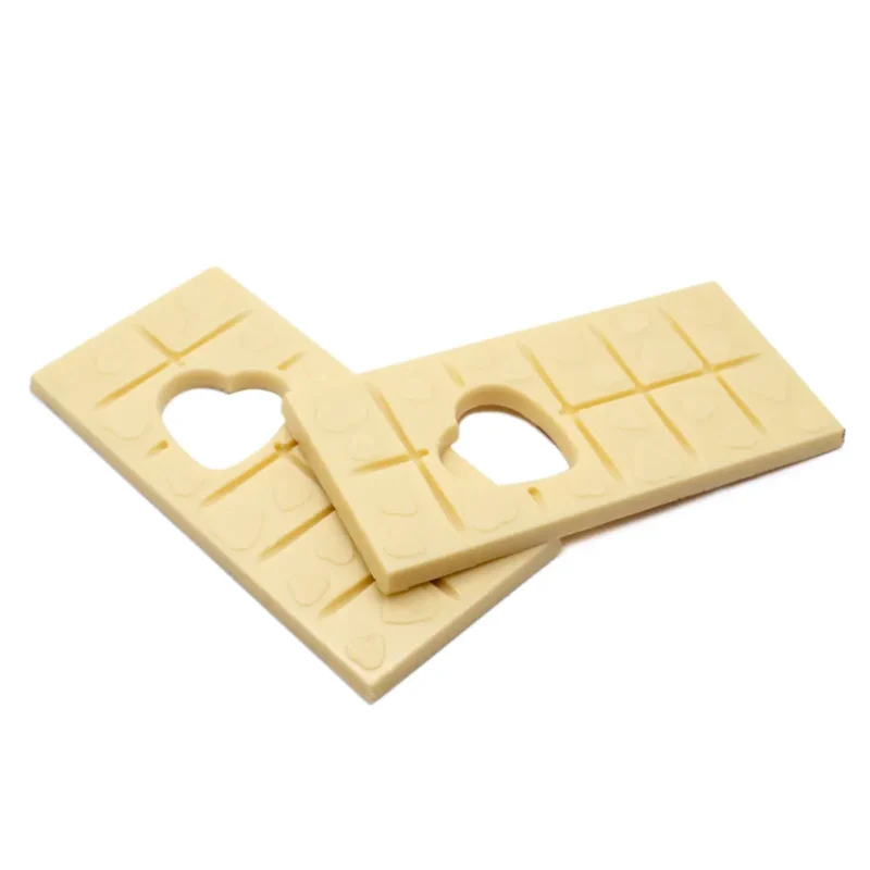 White Chocolate Bar Heart Style